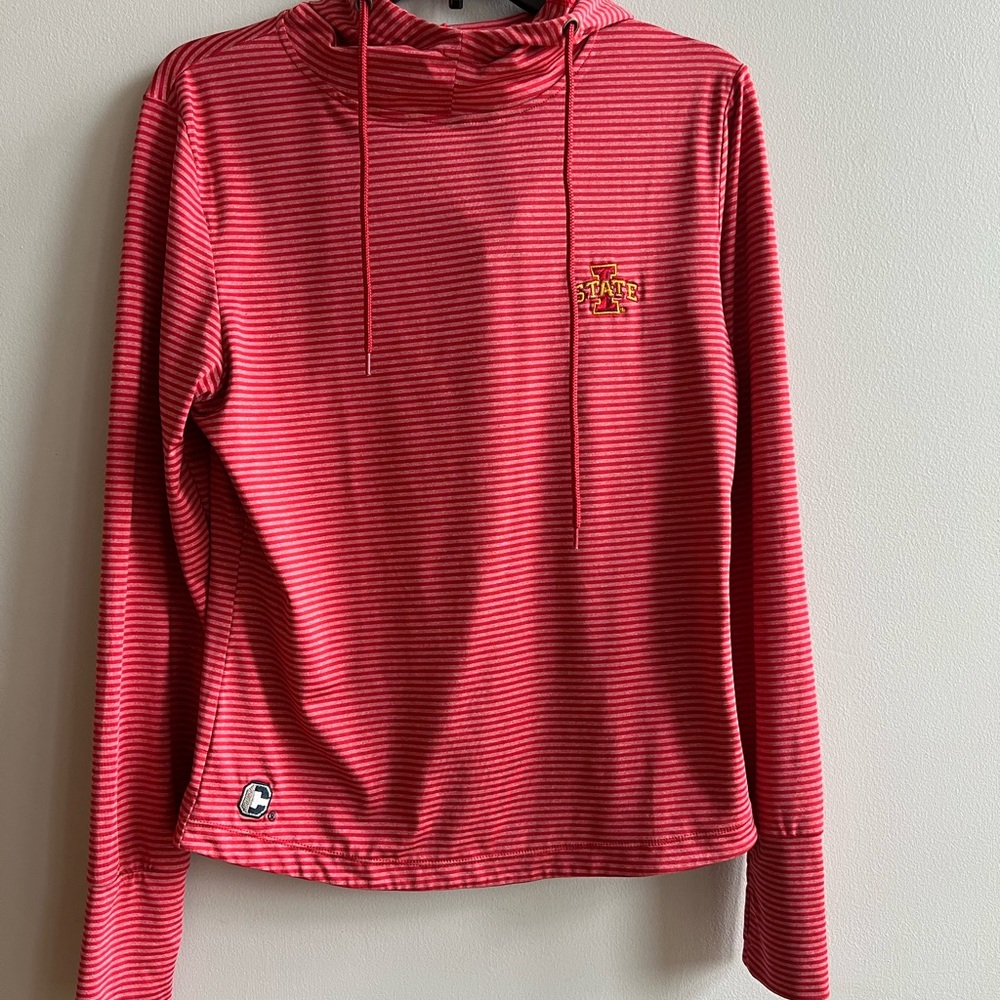 Iowa state Red Striped Hoodie women’s size small